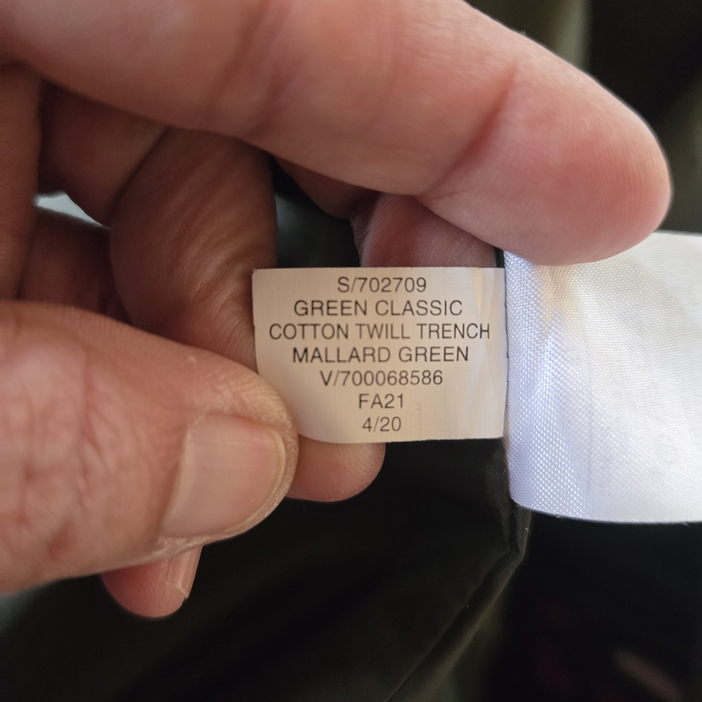 Women's Banana Republic Olive Double-Breasted Trench Coat - Picture 6 of 7